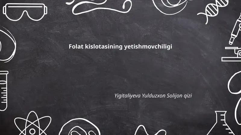 Folat kislotasining yetishmovchiligi