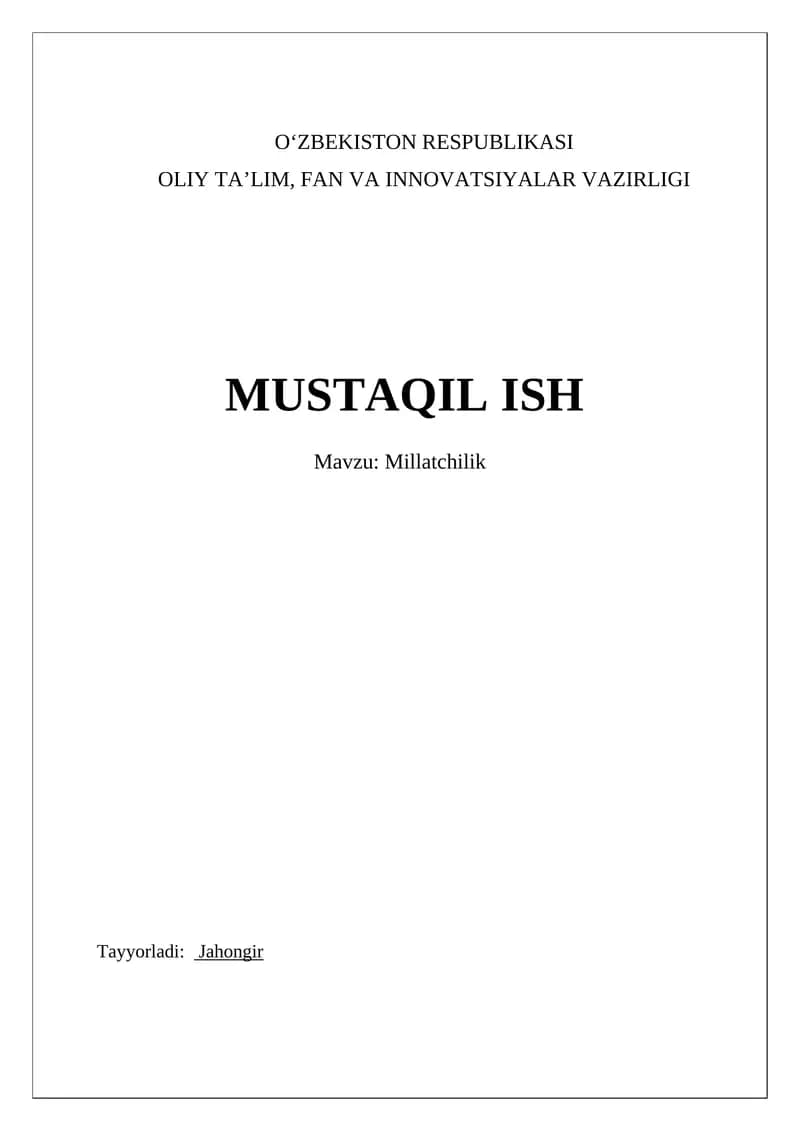 Millatchilik