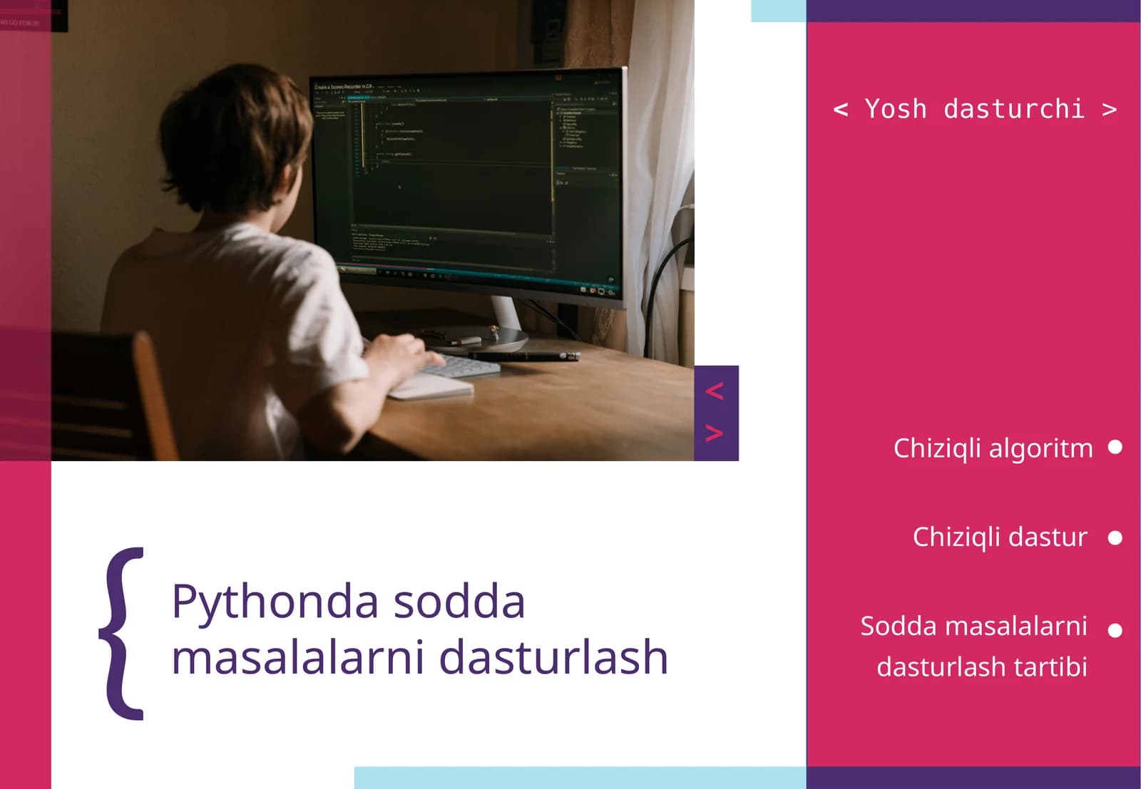 Pythondasoddamasalalarnidasturlash