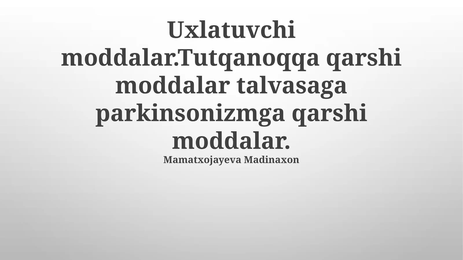 Antispazmodik dorilar