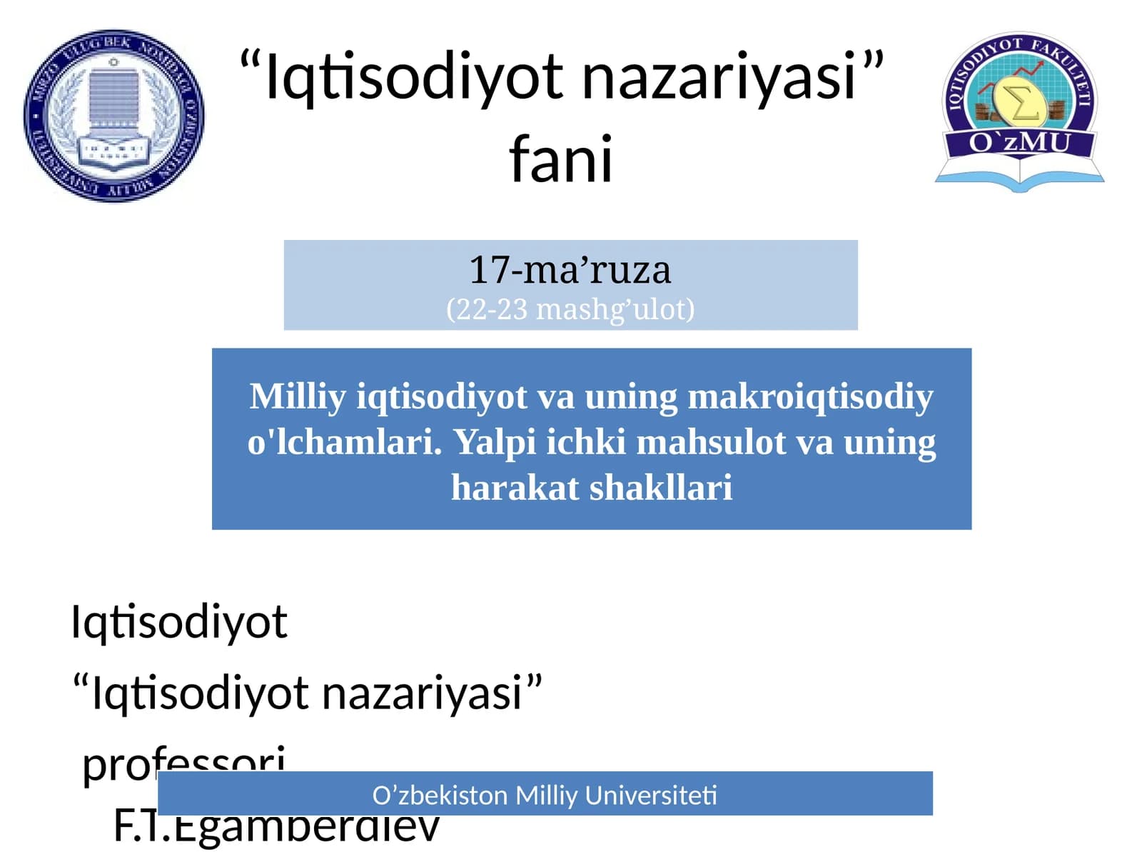 Iqtisodiyot nazariyasi