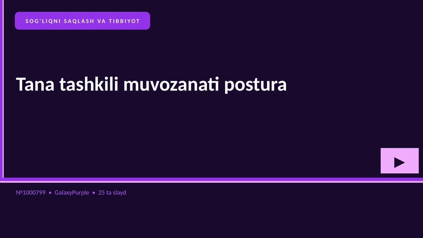 Tana tashkili muvozanati postura