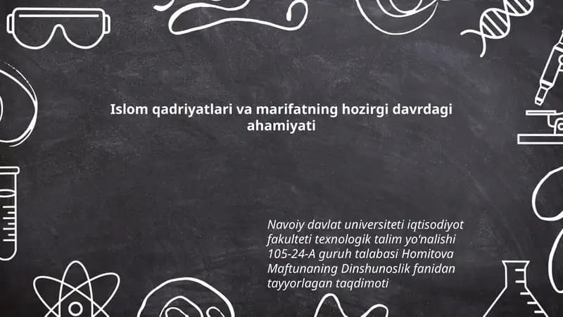 Dinshunoslik fanidan taqdimot