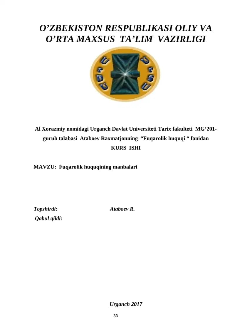 Fuqarolik huquqining manbalari