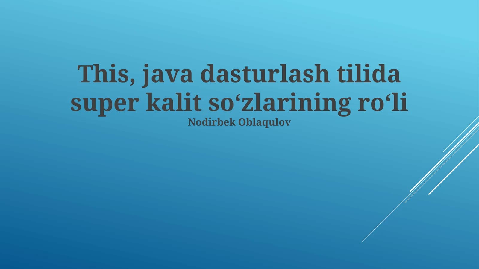 Super kalit so'zini tahlil qilish