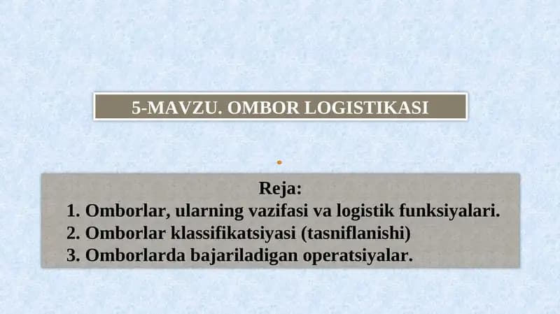 OMBOR LOGISTIKASI