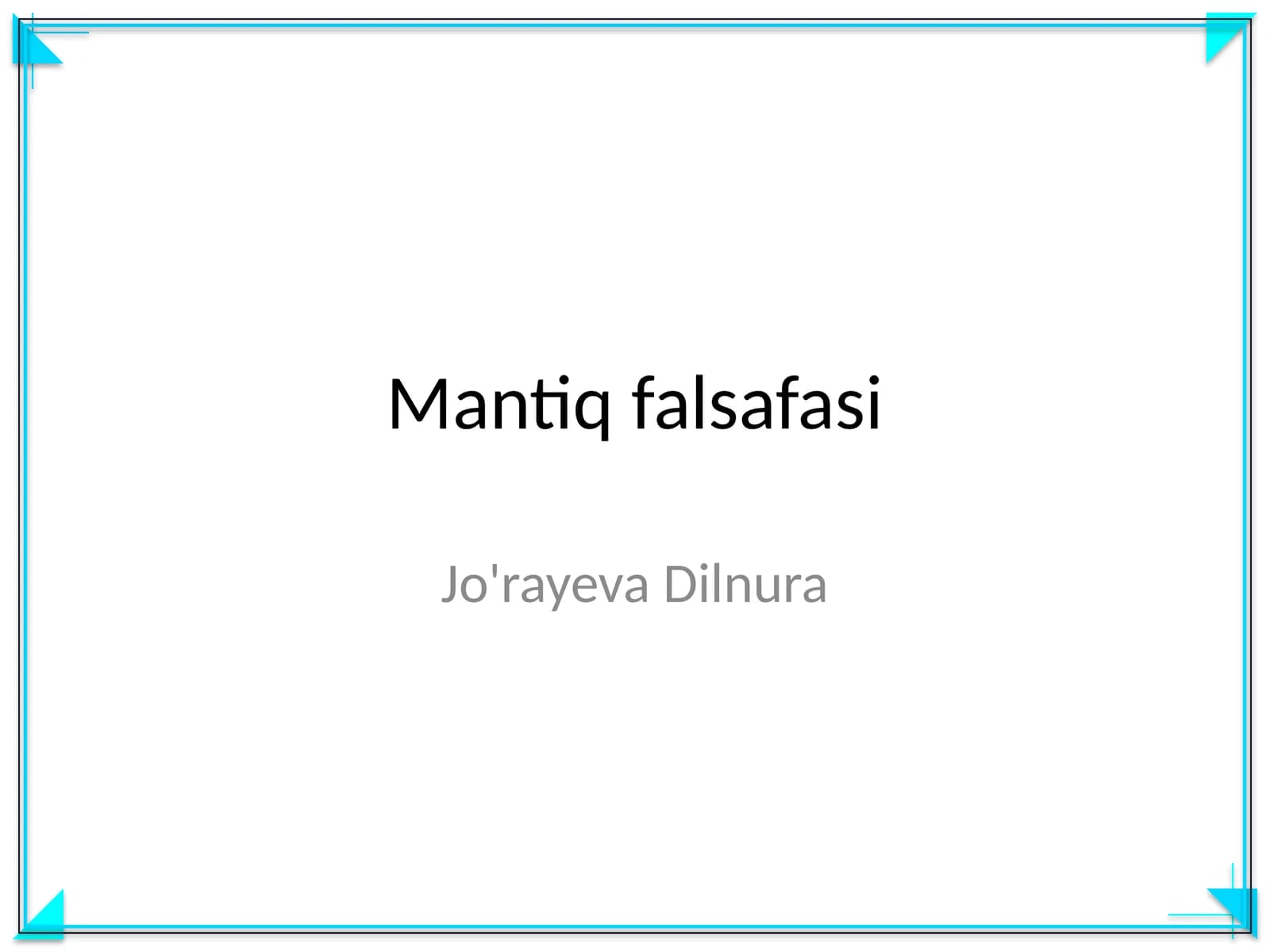 Mantiq falsafasi