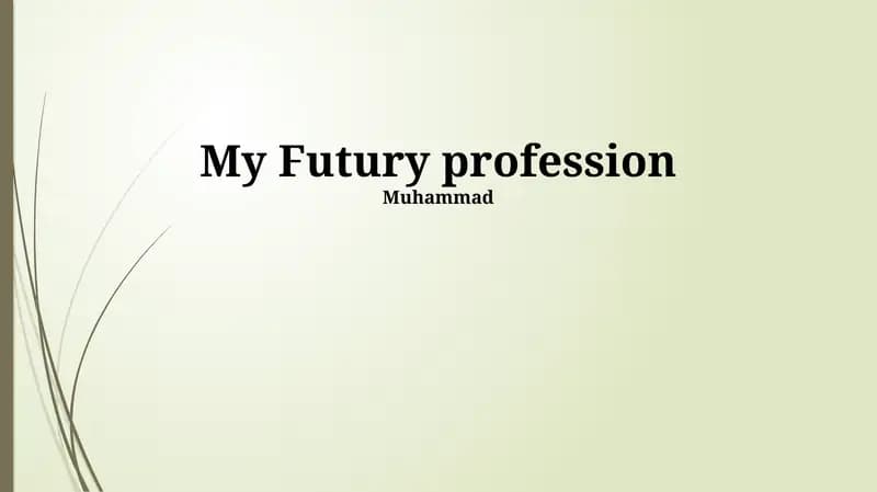 My Futury profession