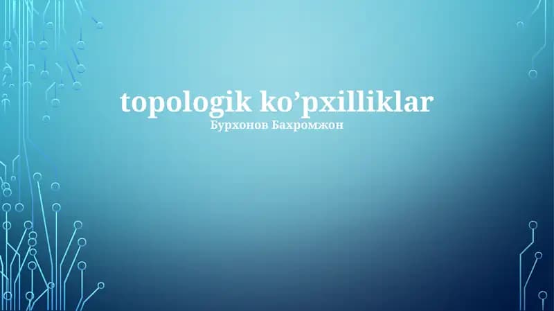 Topologik koʼpxilliklar