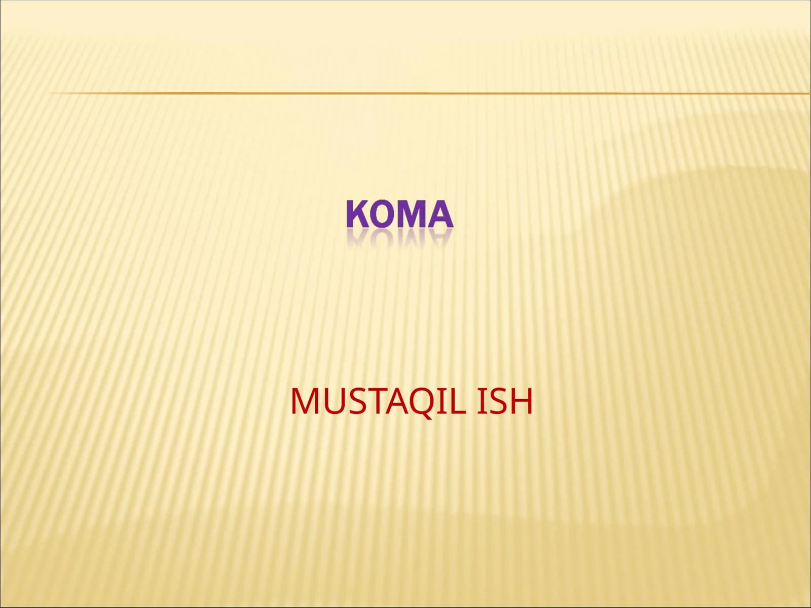 KOMA XOLATI