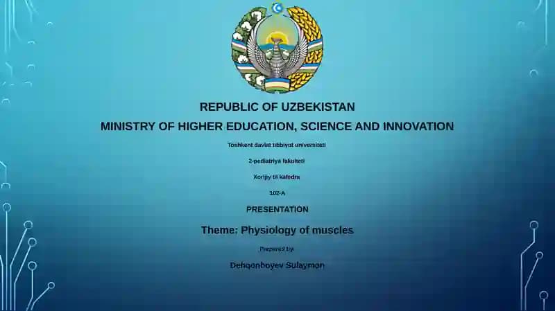 Physiology of muscles