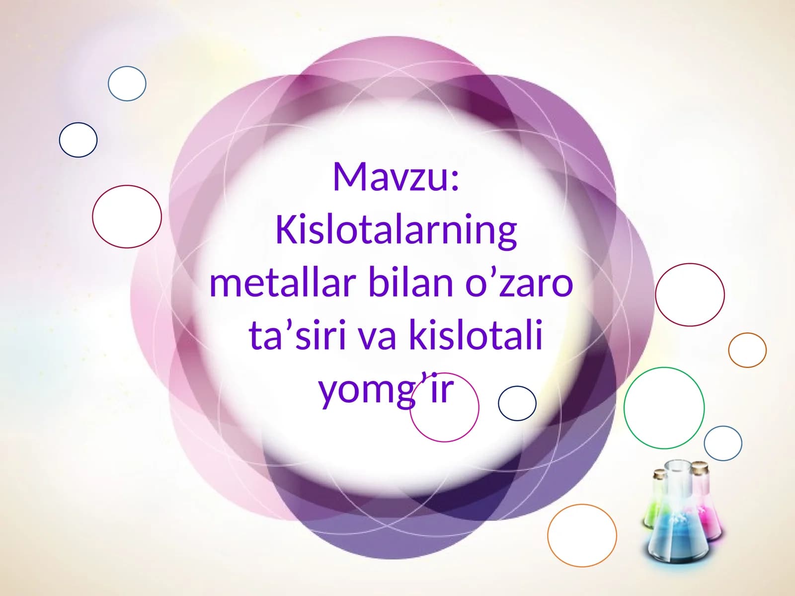 Kislotalarning metallar bilan o’zaro taʼsiri va kislotali yomg’ir
