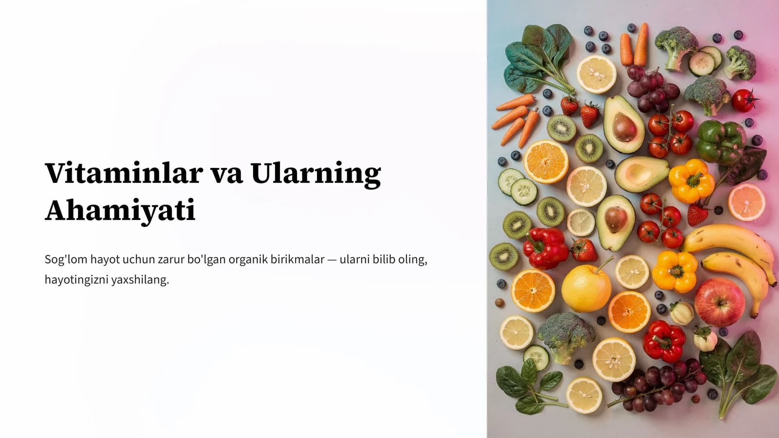 Vitaminlar va Ularning Ahamiyati