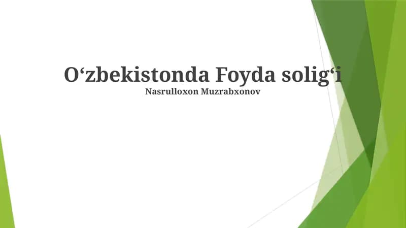 Transfert narxlari bo'yicha qoidalar
