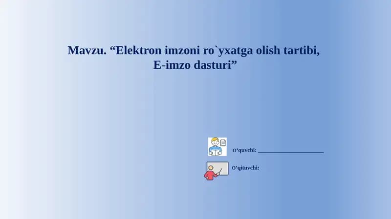 Elektronimzoniro`yxatgaolishtartibi,E-imzodasturi