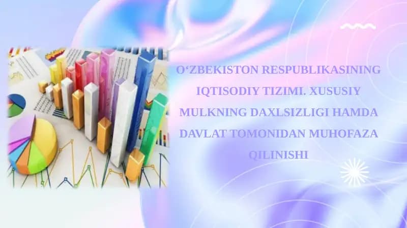 Xususiymulktushunchasi va uning huquqiy asoslari