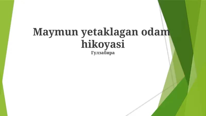 Maymun yetaklagan odam hikoyasi