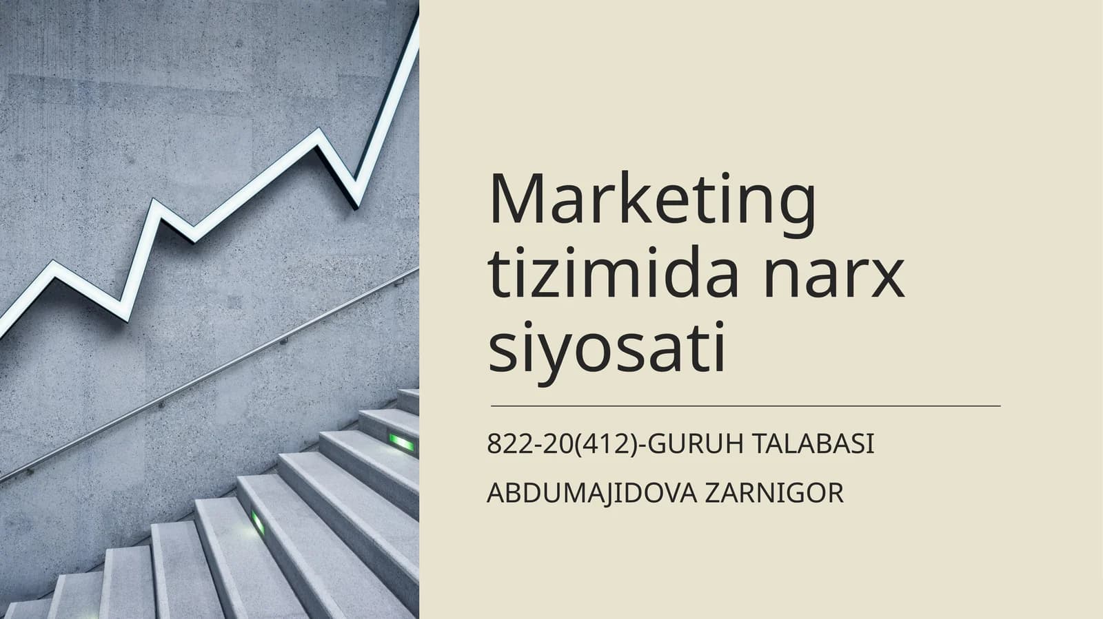 Marketing tizimida narx siyosati