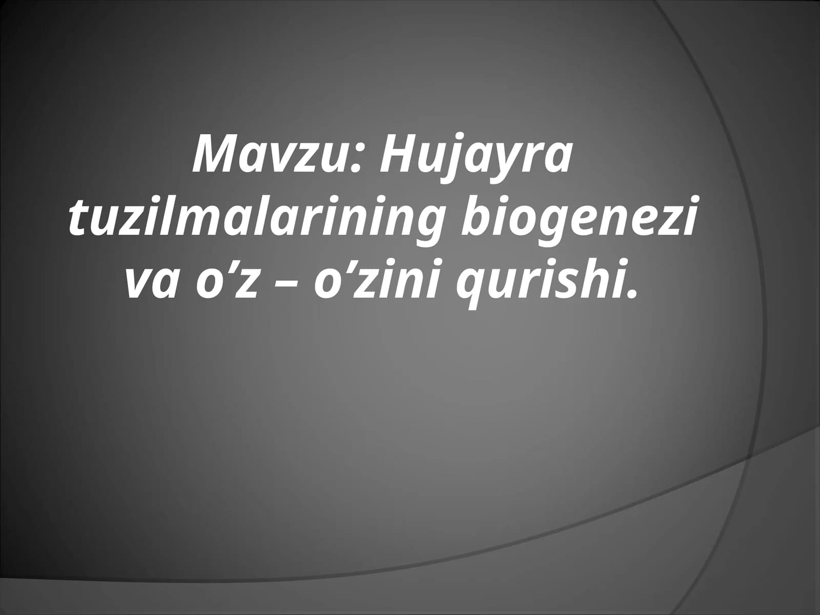 Hujayra tuzilmalari