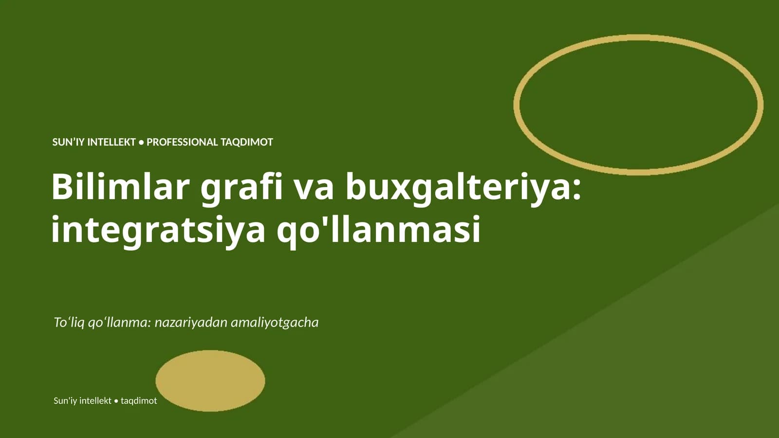 Bilimlar grafi va buxgalteriya: integratsiya qo'llanmasi