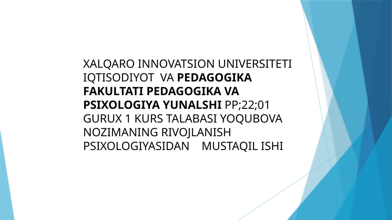 BOLALAR PSIXOLOGIYASI