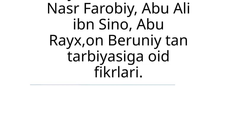 Biruniyning fanlararo ta'lim g'oyasi