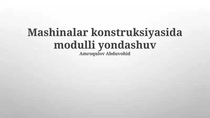 Modulli yondashuv
