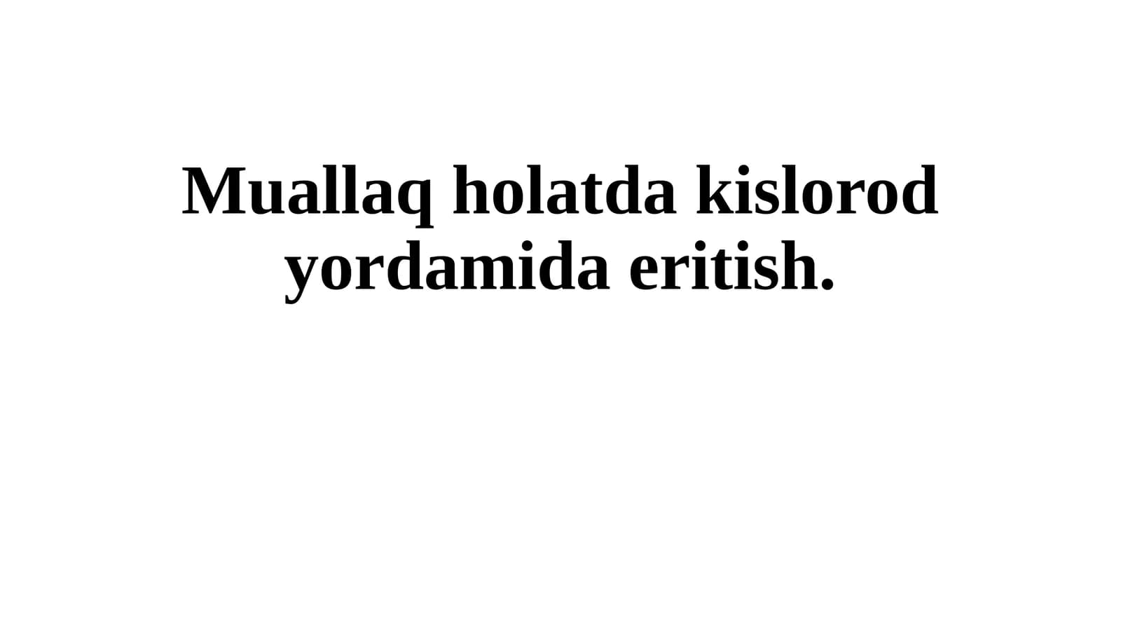 Muallaq holatdagi sil orodyor damida eritish