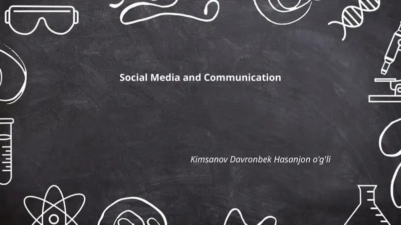 Social Media and Communication