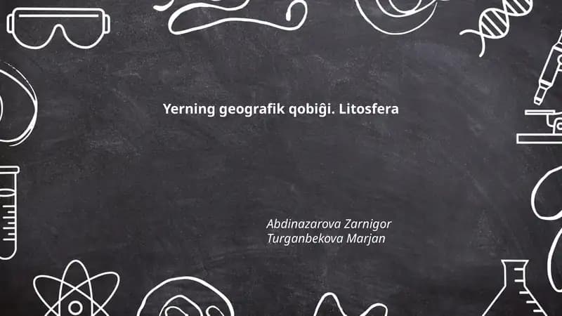 Yerning geografik qobiĝi. Litosfera