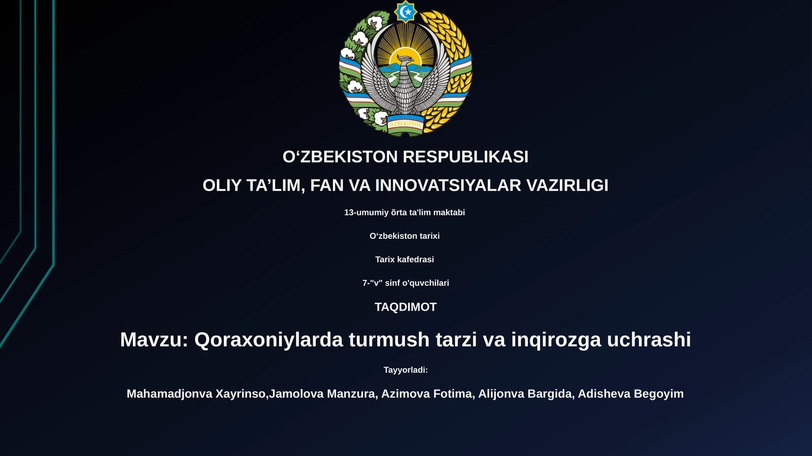 Qoraxoniylarda turmush tarzi va inqirozga uchrashi