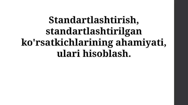 Standartlashtirish
