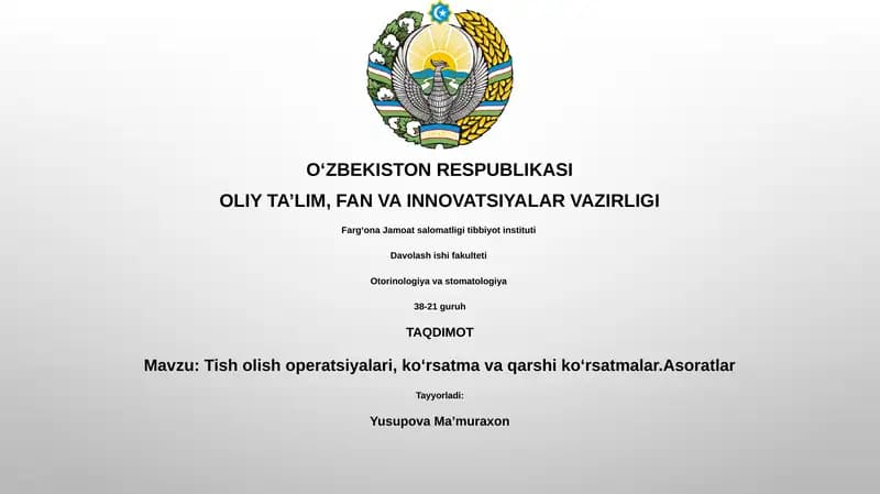 Tish olish operatsiyalari