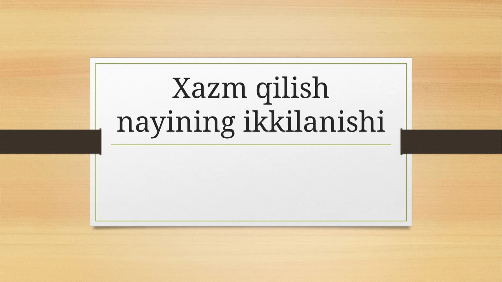 Xazmqilishnayiningikkilanishi