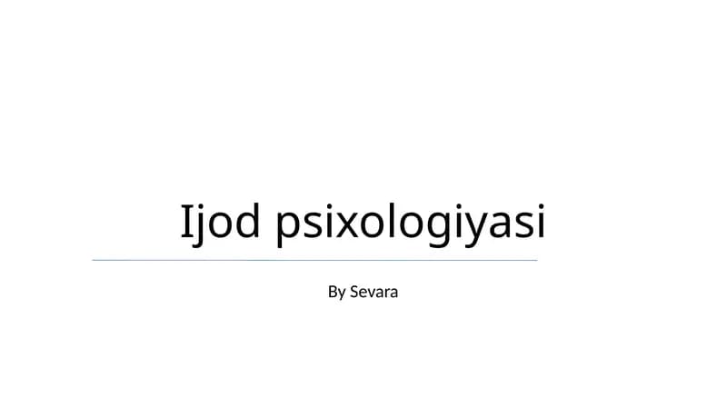 Ijod psixologiyasi