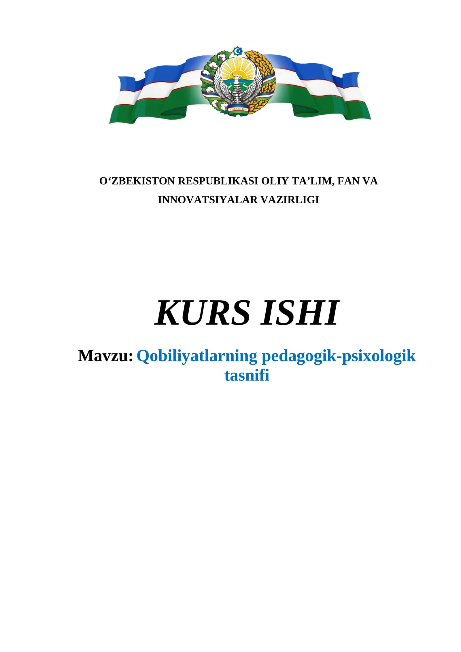 Qobiliyatlarning pedagogik-psixologik tasnifi