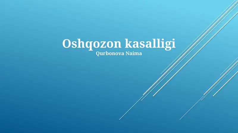Oshqozon kasalligi