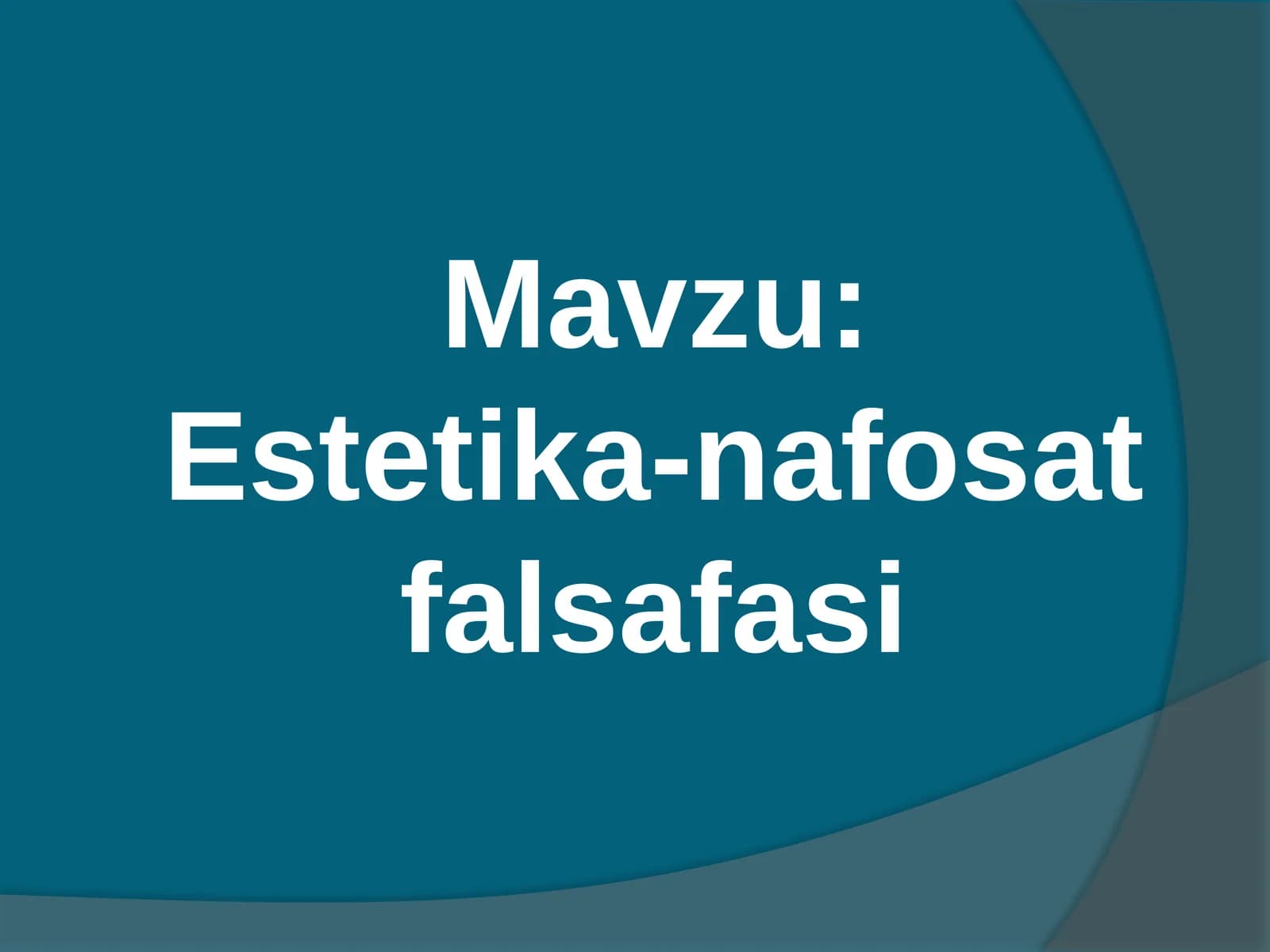Estetika-nafosatfalsafasi