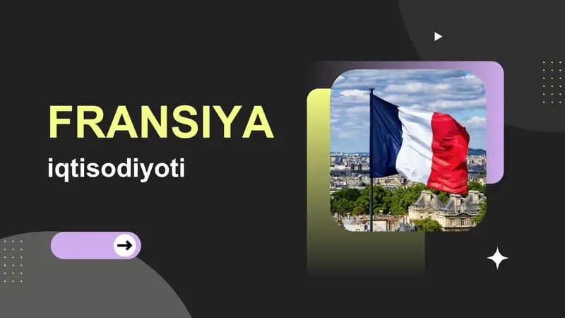 Taqdimot. Fransiya Iqtisodiyoti