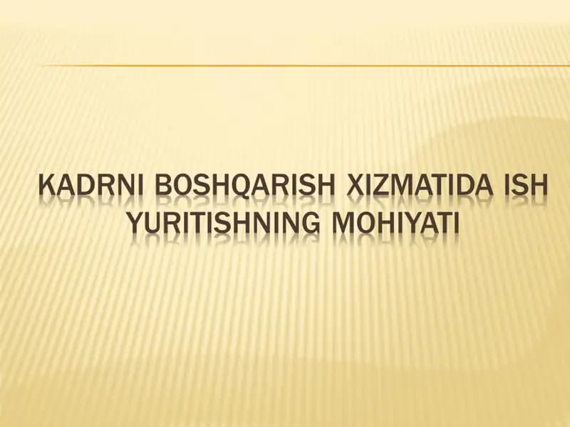 Ish yuritishning samaradorligi