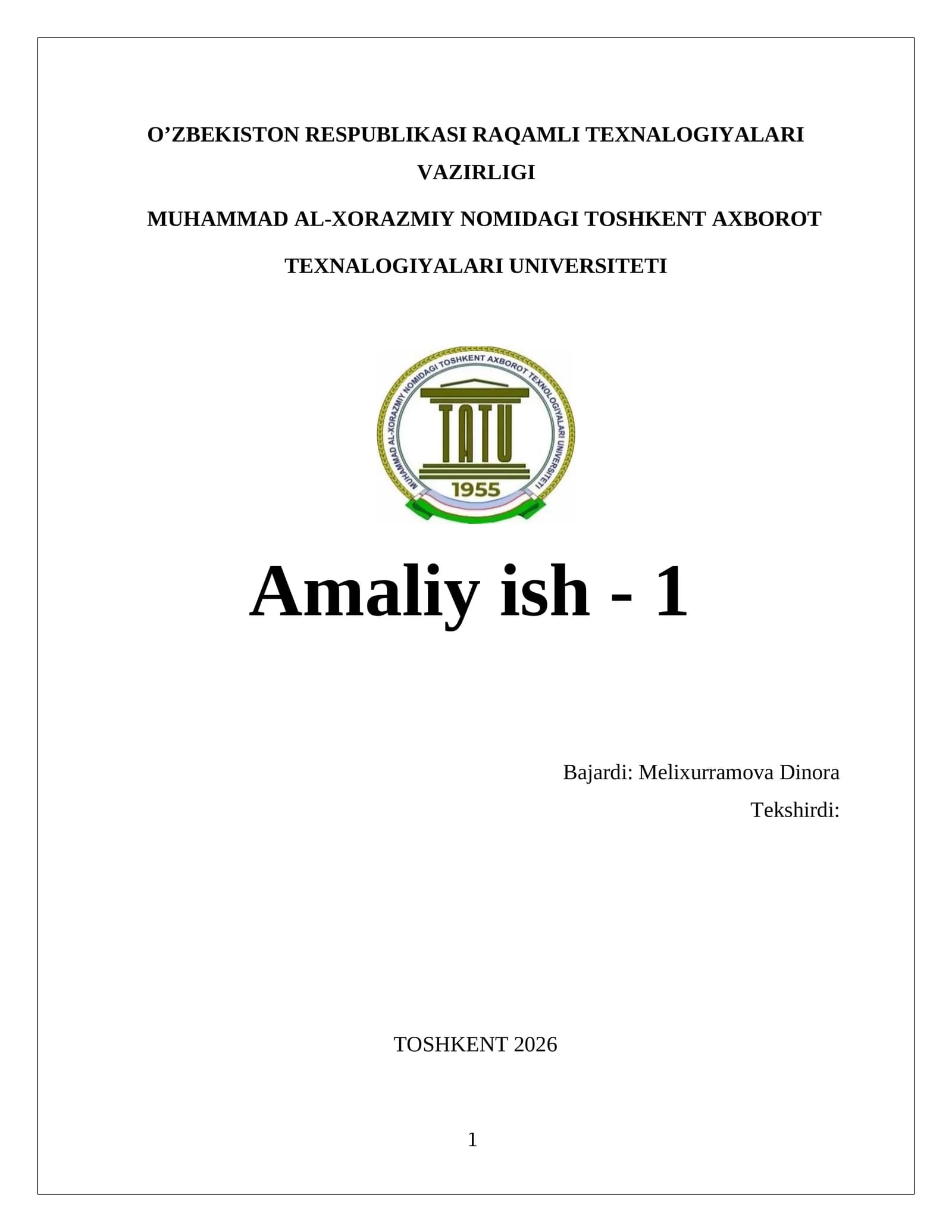 Intel Math Kernel Library (MKL) bilan tanishish va parallel dasturlar tuzish