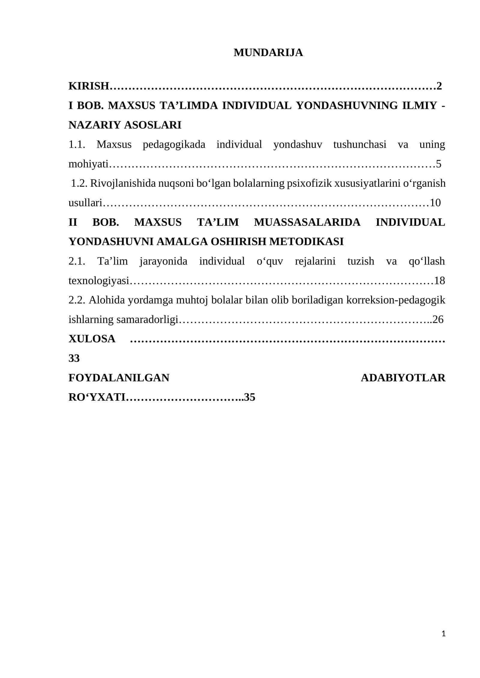 Mavzu: Maxsus pedagogikada individual yondashuv