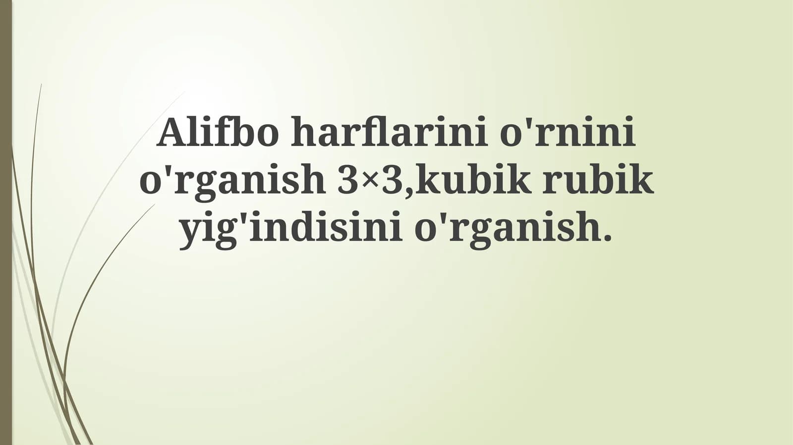 Alifbo harflarini o'rganish