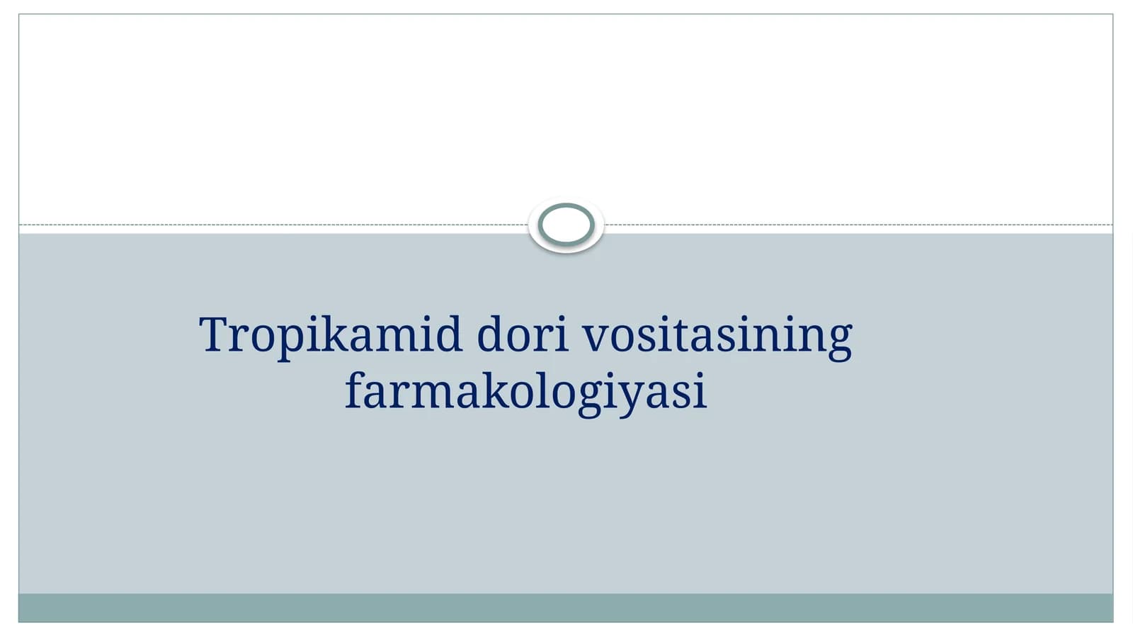 Tropikamid dori vositasining farmakologiyasi