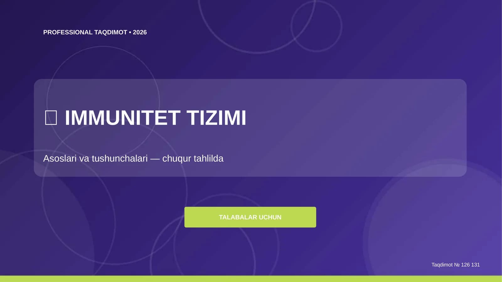 IMMUNITET TIZIMI