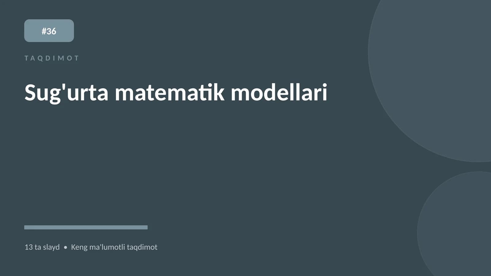 Sug'urta matematik modellari