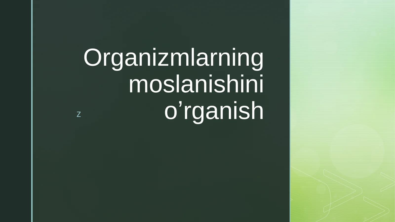 Moslanishning Turlari va Xususiyatlari
