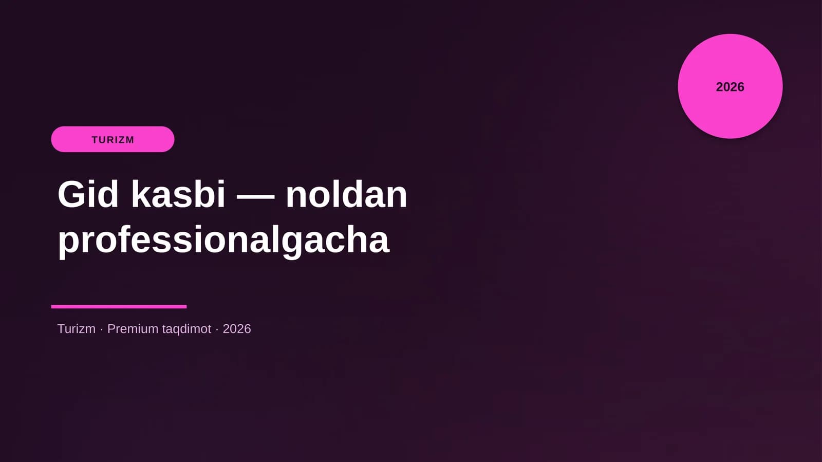 Gid kasbi — noldan professionalgacha