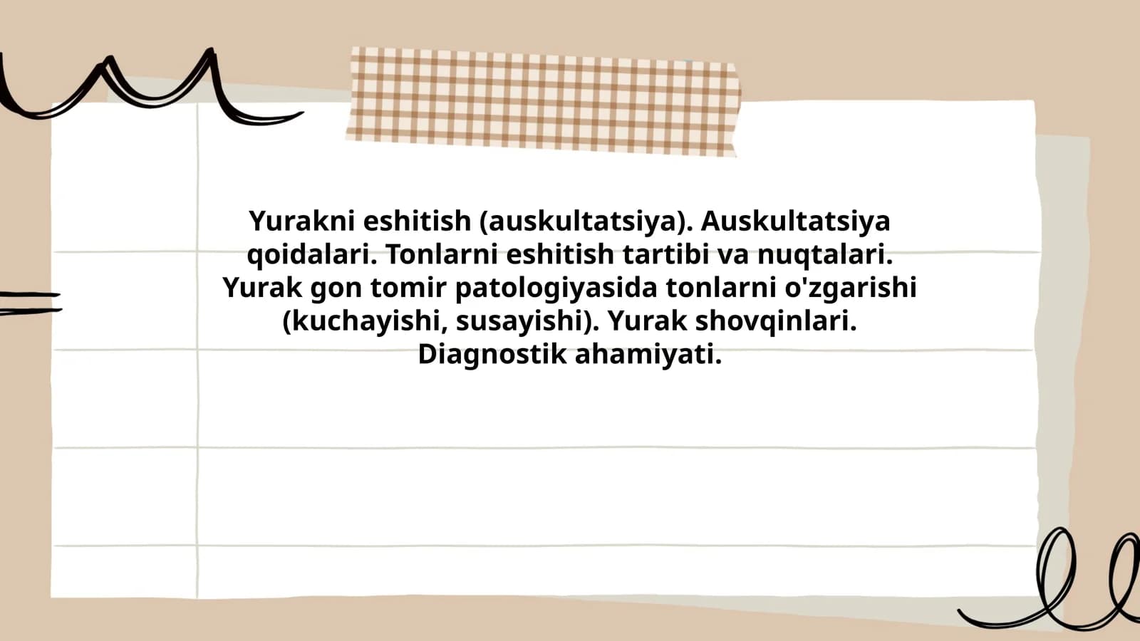Yurakni eshitish (auskultatsiya)