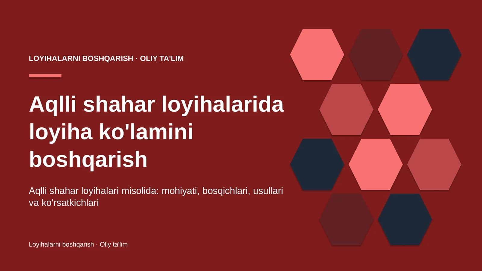 aqlli shahar loyihalarida loyiha ko'lamini boshqarish 4839